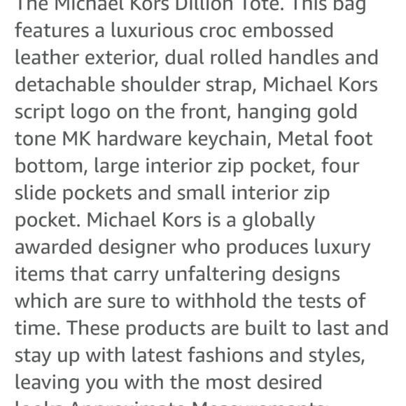 MK Dillon Lg NS Tote RED - Picture 8 of 9